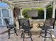 Inviting outdoor kitchen with stone bar and grill is perfect for entertaining and relaxation at 3067 Ne 102Nd Avenue Rd, Silver Springs, FL 34488
