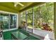 Screened porch with a green floor and a beautiful view of the outdoors at 732 Wildmere Village Cv, Longwood, FL 32750