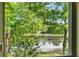 Window view of a scenic pond surrounded by lush greenery at 732 Wildmere Village Cv, Longwood, FL 32750