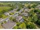 Aerial view of a suburban neighborhood with lush landscaping, swimming pools, and winding streets at 1065 Cavan Dr, Apopka, FL 32703