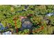 An aerial view of the house showing the surrounding trees and the property boundaries at 1150 Virginia Avenue, Altamonte Springs, FL 32701