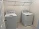 Laundry room with a washing machine, dryer and wire shelving at 1235 Island Slough Ln, Davenport, FL 33837