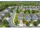 Aerial view of the neighborhood showcases well-maintained homes, green spaces, and community layout at 1354 Riley Cir, Deland, FL 32724
