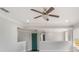 Hallway with view of the backyard, modern details, and a painted door at 13798 Walcott Ave, Orlando, FL 32827