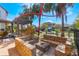 Relaxing outdoor seating area includes a fire pit and stone benches, ideal for gatherings at 13798 Walcott Ave, Orlando, FL 32827