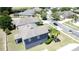 An aerial view of the home's backyard in a quiet neighborhood at 2865 Running Brook Cir, Kissimmee, FL 34744