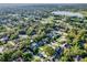 Neighborhood aerial view showing tree coverage and the proximity to a lake and recreational facilities at 3517 Merivale Dr, Casselberry, FL 32707