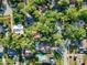 Aerial view of a lush, tree-filled neighborhood with beautiful homes, showcasing the community's serene and picturesque setting at 3517 Merivale Dr, Casselberry, FL 32707