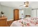 Bedroom featuring two twin beds with floral covers and wooden accents, creates a cozy retreat at 3517 Merivale Dr, Casselberry, FL 32707