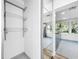 A well-organized closet with wire shelving is next to a light and airy sunroom at 407 Sheryl Dr, Deltona, FL 32738