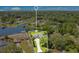 Aerial view of a waterfront property highlighting its prime location on the lake at 4210 Waterfront Pkwy, Orlando, FL 32806