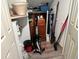 Functional closet with storage shelves and space for household cleaning items at 4838 Pebble Beach Dr # A, Orlando, FL 32811