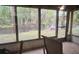 A view of the screened porch and a green backyard, promoting indoor/outdoor living and nature views at 4838 Pebble Beach Dr # A, Orlando, FL 32811