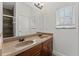 Bathroom featuring double sink vanity, and modern fixtures at 5038 Fenwood Ln, Orlando, FL 32814