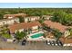 Stunning aerial view of a beautiful condo community featuring a sparkling pool and lush landscaping at 676 Sandy Neck Ln # 102, Altamonte Springs, FL 32714