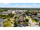 Wide aerial view of a neighborhood with well-maintained homes and green spaces near a busy street at 724 Wildmere Village Cv, Longwood, FL 32750