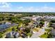 Wide aerial view of a neighborhood with well-maintained homes and green spaces near a busy street at 724 Wildmere Village Cv, Longwood, FL 32750