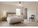 Bright bedroom with a ceiling fan, large window and neutral decor at 8325 Sun Vista Way, Orlando, FL 32822