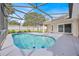 Beautiful pool area surrounded by a screened enclosure, providing a tranquil and private retreat at 114 Dolcetto Dr, Davenport, FL 33897