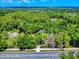 Aerial view of a home surrounded by mature trees, offering a sense of privacy and seclusion from the nearby road at 1155 Taylor E Rd, Deland, FL 32724