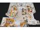 Detailed floor plan showcasing the layout of the kitchen, living room, bedrooms, and bathrooms in the home at 1155 Taylor E Rd, Deland, FL 32724