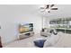 Inviting living room with large windows, neutral decor, and a view of the outdoor lanai at 1174 Snug Harbor Dr, Casselberry, FL 32707