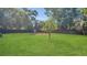 Expansive backyard with lush green grass, mature trees, and a storage shed adding to the landscape at 1326 W Concord St, Orlando, FL 32805