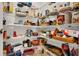 Walk-in pantry with wire shelving provides ample space for dry goods, snacks, and other kitchen essentials at 1424 Palisades Lane, Deland, FL 32724