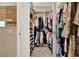 Spacious walk-in closet with shelving and shoe storage at 1424 Palisades Lane, Deland, FL 32724