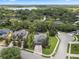 Serene aerial shot of a neighborhood, with homes nestled among lush trees, and verdant lawns at 14315 Hampshire Bay Cir, Winter Garden, FL 34787