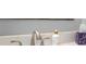 Close up of the vanity featuring the sink and faucet, with decorative soap dispenser at 306 Balfour Dr, Winter Springs, FL 32708