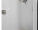 Modern shower featuring white subway tile, gray tile floor and modern fixtures at 306 Balfour Dr, Winter Springs, FL 32708