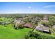 Aerial view of the property nestled in a neighborhood featuring lush greenery and well-maintained lawns at 3281 Pawleys N Loop, St Cloud, FL 34769