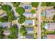 Aerial view of home with new solar panels and a red boundary outlining the property at 578 Darkwood Ave, Ocoee, FL 34761