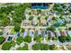 An aerial view shows the property and neighborhood featuring mature trees and landscaping at 578 Darkwood Ave, Ocoee, FL 34761
