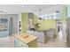 Open living room with fireplace and sliding glass doors to the backyard at 578 Darkwood Ave, Ocoee, FL 34761
