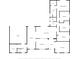 This floor plan shows the layout of the kitchen, bedrooms, living room, and garage at 1304 Deer Run Dr, Winter Springs, FL 32708