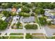 Bird's eye view displaying the house, lush greenery, swimming pool, and well-maintained lawn at 1702 N Westmoreland Dr, Orlando, FL 32804
