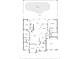 Detailed floor plan showcasing the home's layout, including the swimming pool, bedrooms, and living spaces at 1851 Sweetwater West Cir, Apopka, FL 32712