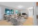 Spacious living room with a modern sofa, decor, and large windows offering outdoor views at 226 S Apollo Dr, Apopka, FL 32703