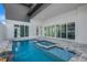 Inviting backyard pool and spa features a waterfall, patio, and seamless indoor/outdoor living at 3024 Kensington Ave, Davenport, FL 33837