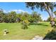 Expansive lawn with mature trees in the distance in this golf course community at 32537 Oak Park Dr, Leesburg, FL 34748