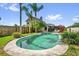 Backyard pool with mature landscaping and privacy fence at 368 Amethyst Ct, Lake Mary, FL 32746