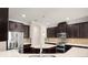 Modern kitchen features dark cabinets, stainless steel appliances, and a mosaic tile backsplash at 970 Timberview Rd, Clermont, FL 34715