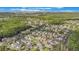 An aerial view of homes in a community surrounded by trees and a manicured green space at 1117 Damask St, Celebration, FL 34747