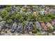 Aerial view of a residential neighborhood featuring mature trees offering shade and privacy at 1117 Damask St, Celebration, FL 34747