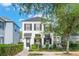 Charming two-story home with black shutters, a landscaped yard, and shade trees at 1117 Damask St, Celebration, FL 34747