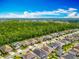 An aerial view of a residential community showcasing well-maintained homes and lush landscaping against a clear blue sky at 14001 Jomatt Loop, Winter Garden, FL 34787