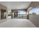 Spacious balcony features elegant arches and black metal railing with a stunning view of the lake at 14700 Avenue Of The Rushes, Winter Garden, FL 34787
