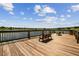 Community dock and lake view features seating at 14841 Porter Rd, Winter Garden, FL 34787